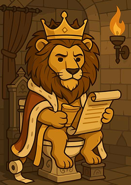 Lion King on the Throne