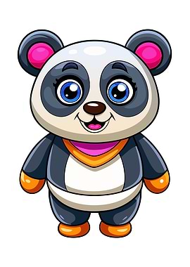 Cartoon Panda Character Illustration