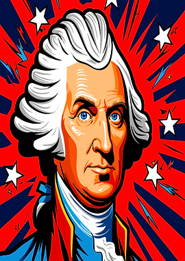 George Washington Pop Art Portrait