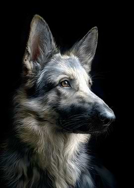 German Shepherd Portrait
