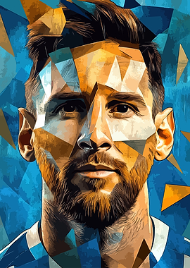 Lionel Messi Abstract Portrait