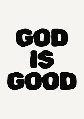 God is Good Text Art