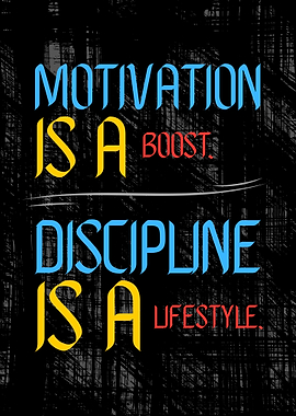 Motivation and Discipline Text Art