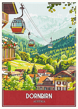 Dornbirn Austria Travel Poster