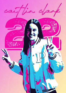 Caitlin Clark Pop Art Portrait