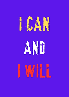 I Can and I Will Poster