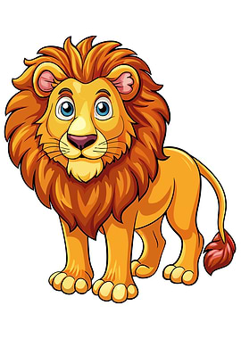 Cartoon Lion Illustration