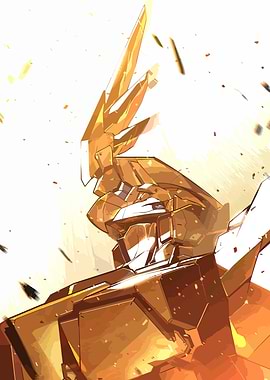 Golden Robot Warrior