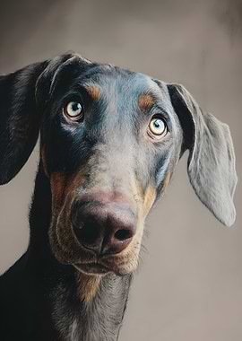 Funny Doberman Portrait