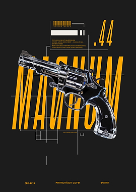 Magnum .44 Gun Graphic Art