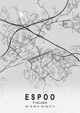 Espoo Light City Map