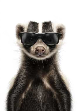 Cool Skunk with Sunglasses