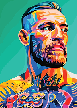 Conor McGregor Colorful Portrait