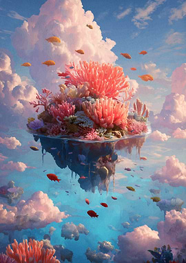 Floating Coral Reef in the Sky