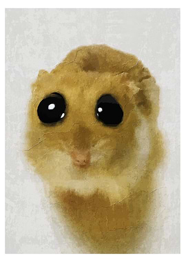 Hamster Portrait with Big Eyes