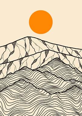 Mountain Landscape Contour