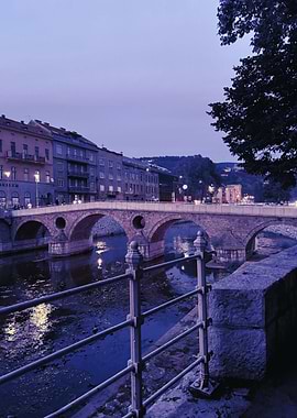 Twilight Reflections – Bridge of Sarajevo