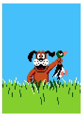 Duck Hunt Dog Pixel Art