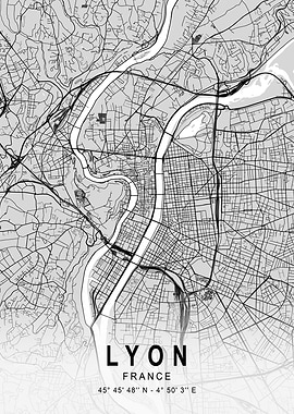 Lyon Light City Map