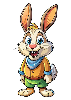 Cartoon Rabbit Character Illustration