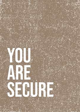 YOU ARE SECURE Affirmation Wall Art Confidence Booster Decor