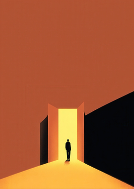 Man Walking Through Doorway