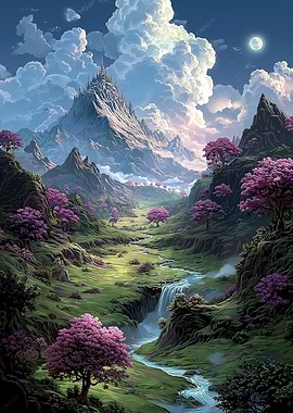 Fantasy Landscape with Castle and River