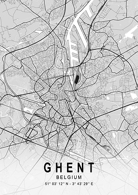 Ghent Light City Map