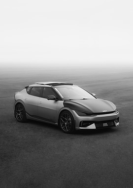 KIA EV6 GT Black and White Backdrop