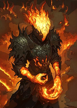 Fiery Warrior Dark Armor
