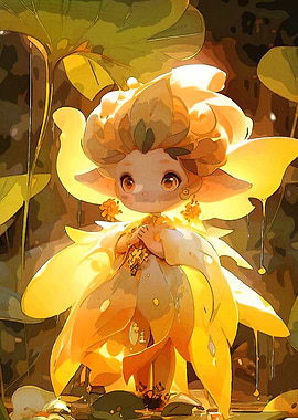 Cute Flower Child Yellow