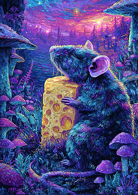 Mouse Cheese Fantasy Forest