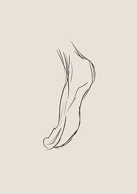 Foot Line Art