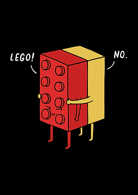 Cartoon Lego Brick Refusal
