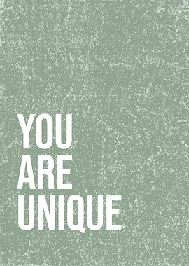YOU ARE UNIQUE Self-Love Motivational Home Decor Wall Art