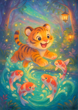 Rainbow Pond Tiger Frolic