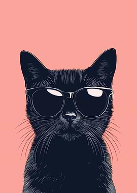 Cool Cat with Sunglasses
