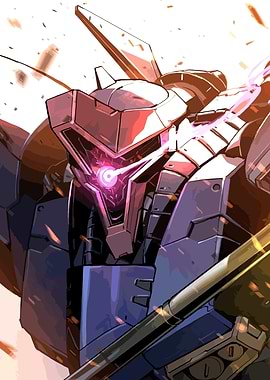 Anime Robot with Laser Eye