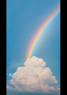 Rainbow over a cloud