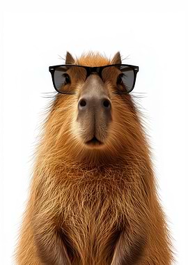 Cool Capybara with Glasses