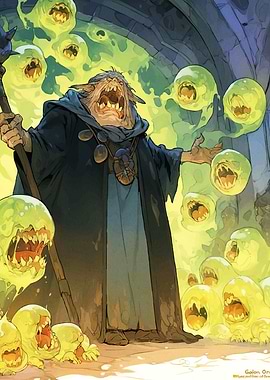 Fantasy Wizard Green Slime