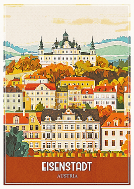 Eisenstadt, Austria Travel Poster