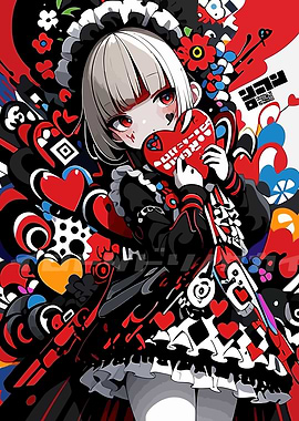 Anime Girl with Heart