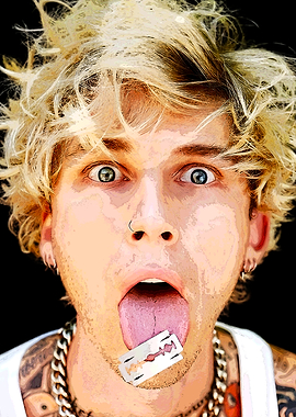 Machine Gun Kelly Razor Portrait