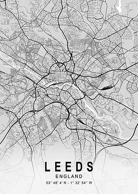 Leeds Light City Map