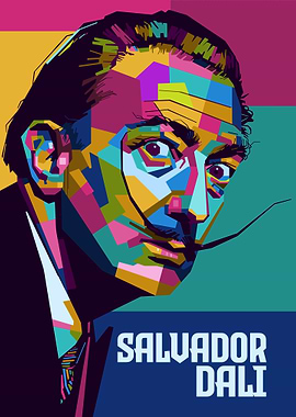 Salvador Dali Pop Art Portrait