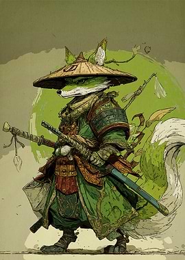 Fox Samurai Warrior