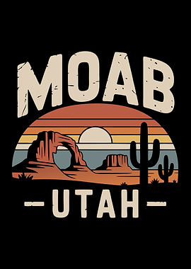 Moab Utah Desert Landscape Graphic