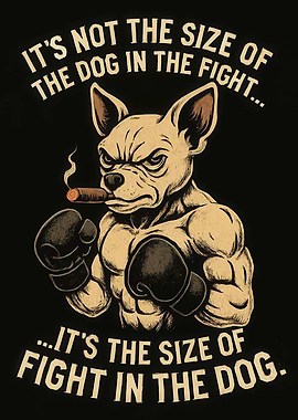 Dog Boxer with Cigar Illustration