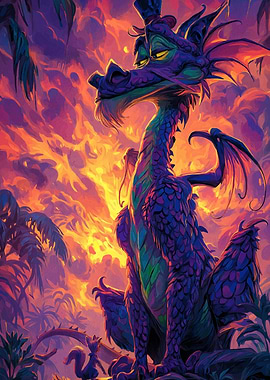 Purple Dragon with Top Hat